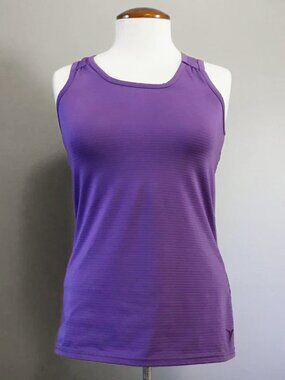 Old Navy Amethyst Striped Racerback Tank Top Large Stretchy Summer Basic